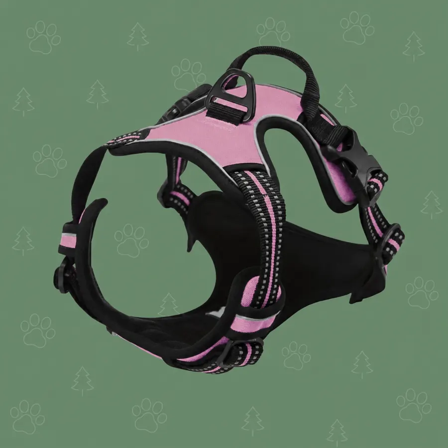 Harnais Classique clip frontal coloris rose