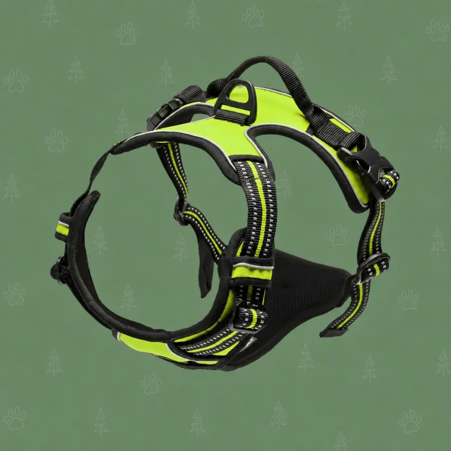 Harnais Classique clip frontal coloris vert fluo